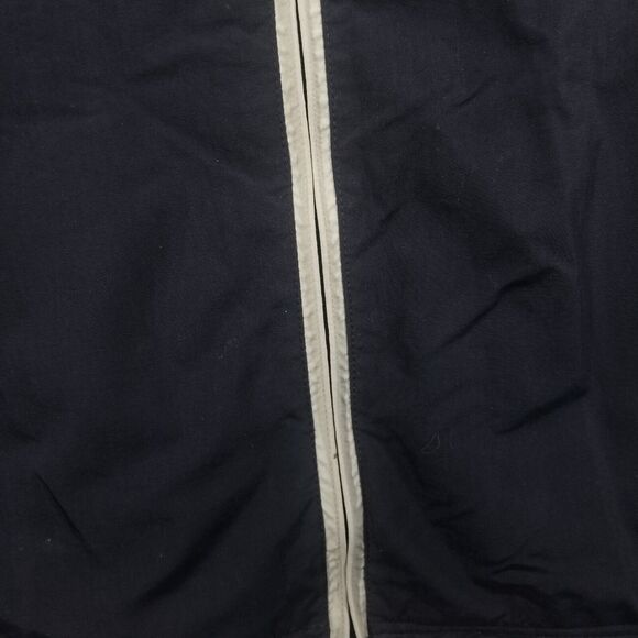 Abercrombie Fitch Vest Men Large Navy Blue Gray Reversible Nylon Fleece Full Zip - Picture 8 of 15
